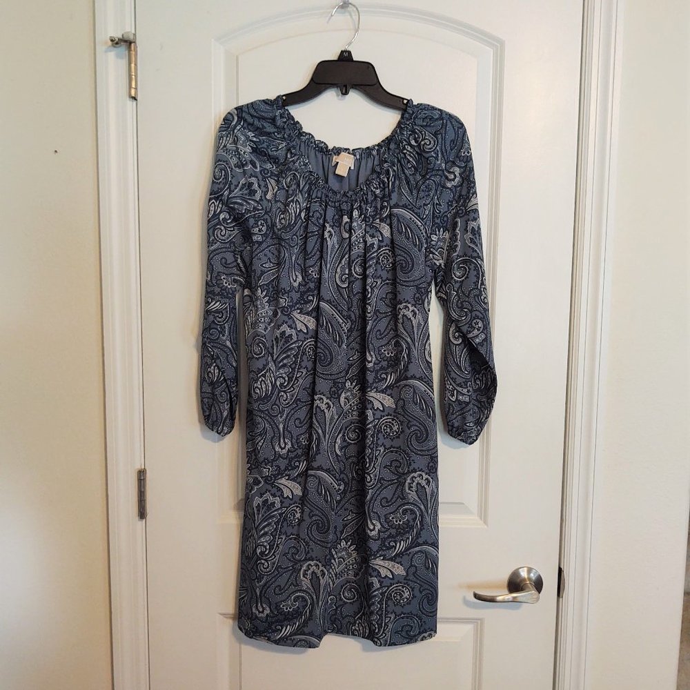 Large Michael Kors Blue Paisley Women's Dress